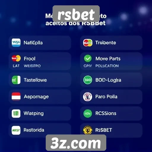 Métodos de pagamento aceitos no rsbet